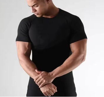 T-shirt compression noir